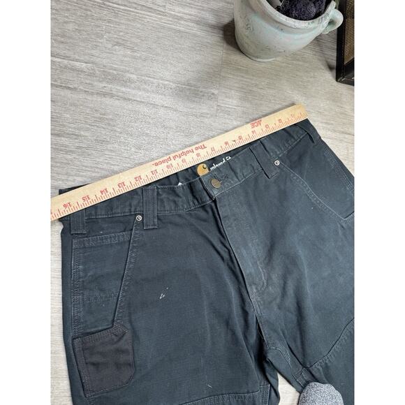 Carhartt B342 BLK Cargo Pants Ripstop Mens 32x31 Canvas Relaxed Fit Workwear - Picture 4 of 8
